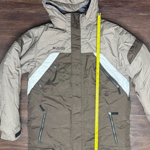 Columbia Brown and Gray Hooded Youth 18-20 Jacket - Picture 13 of 16